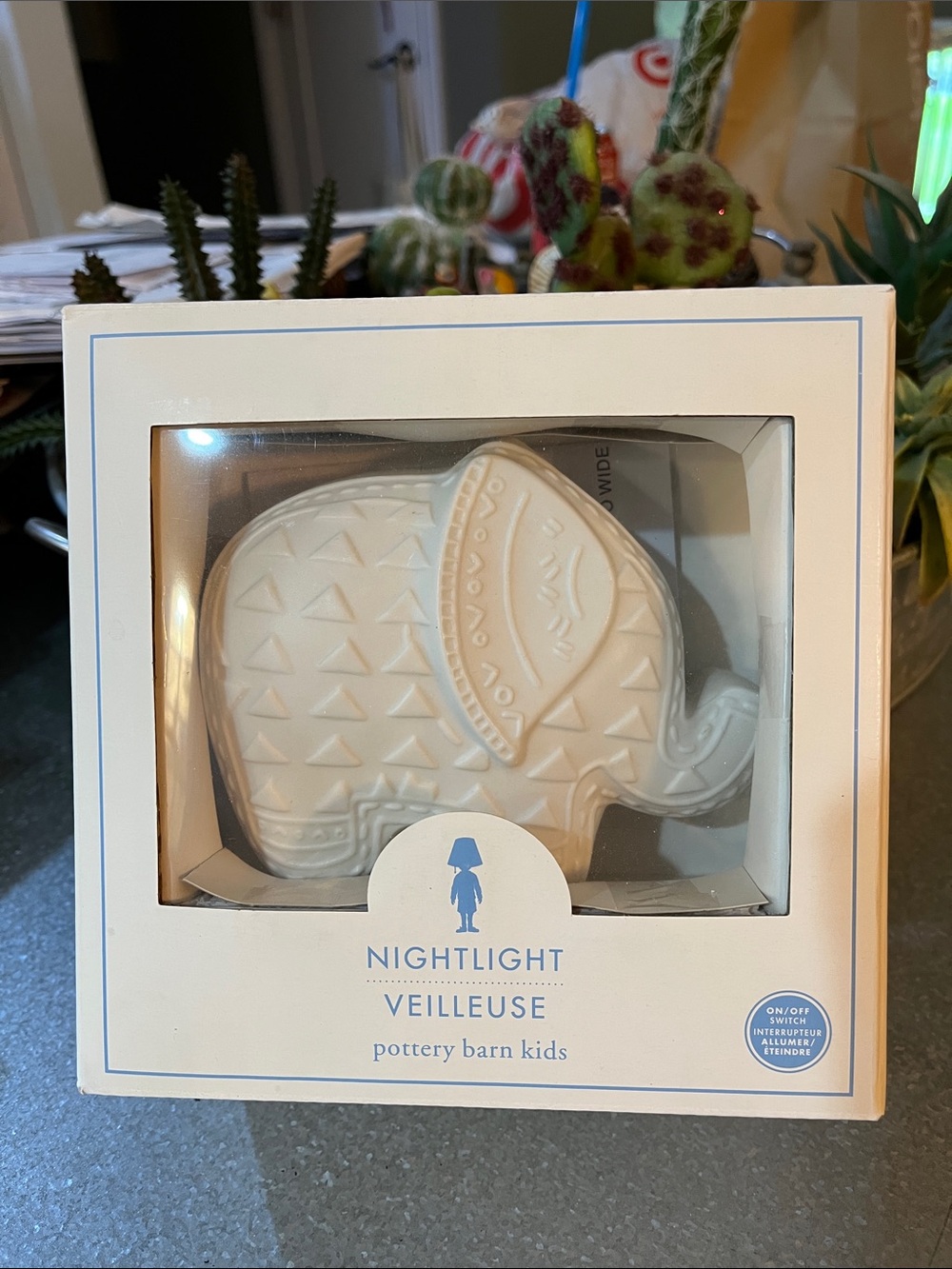 Pottery Barn Kids Cream Elephant Nightlight